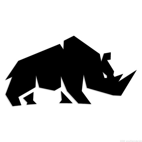 Rhino rhinoceros decal - rhino,