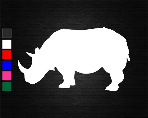 Rhino wildlife vinyl decal - rhino,