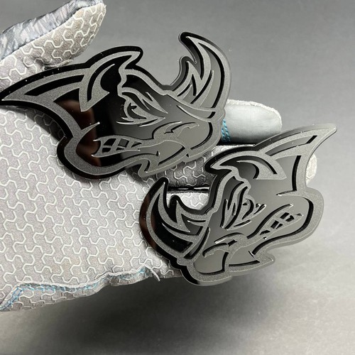 2pcs rhino badges - 2pcs, emblem
