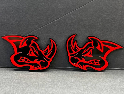 Angry rhino emblem - angry, badges